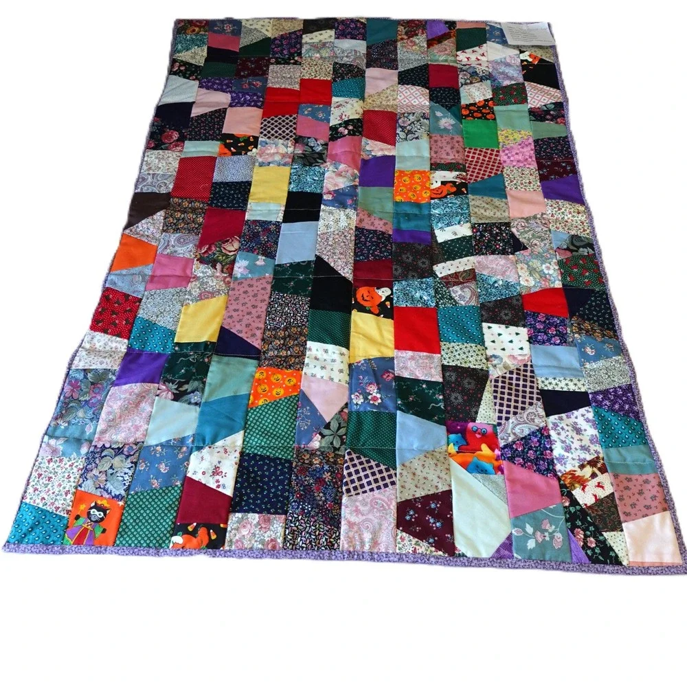 Handmade crazy quilt